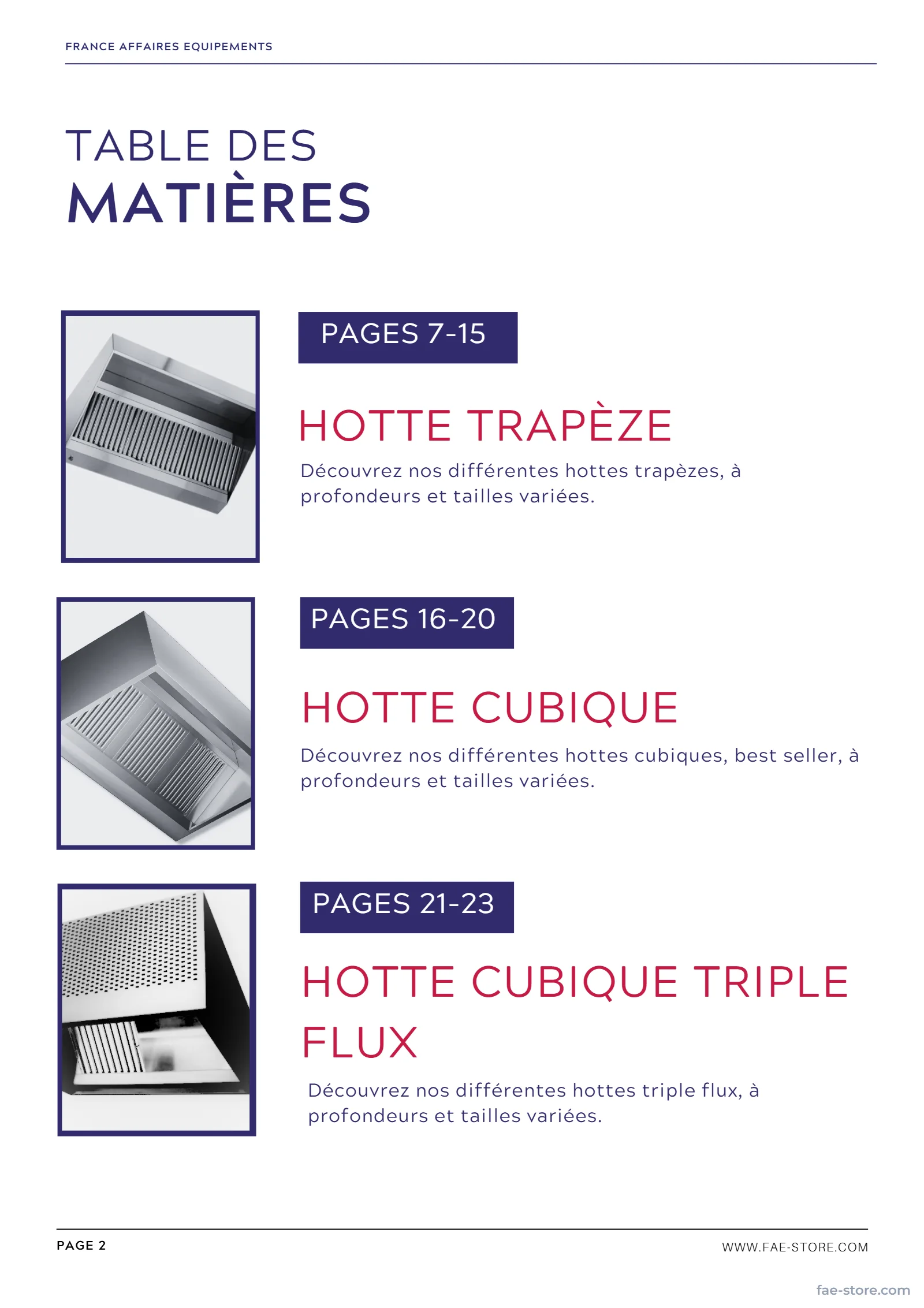 Catalogue FAE – page 2