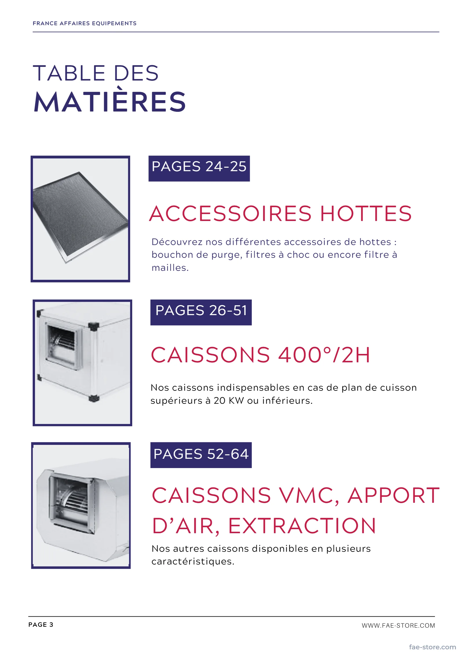 Catalogue FAE – page 3