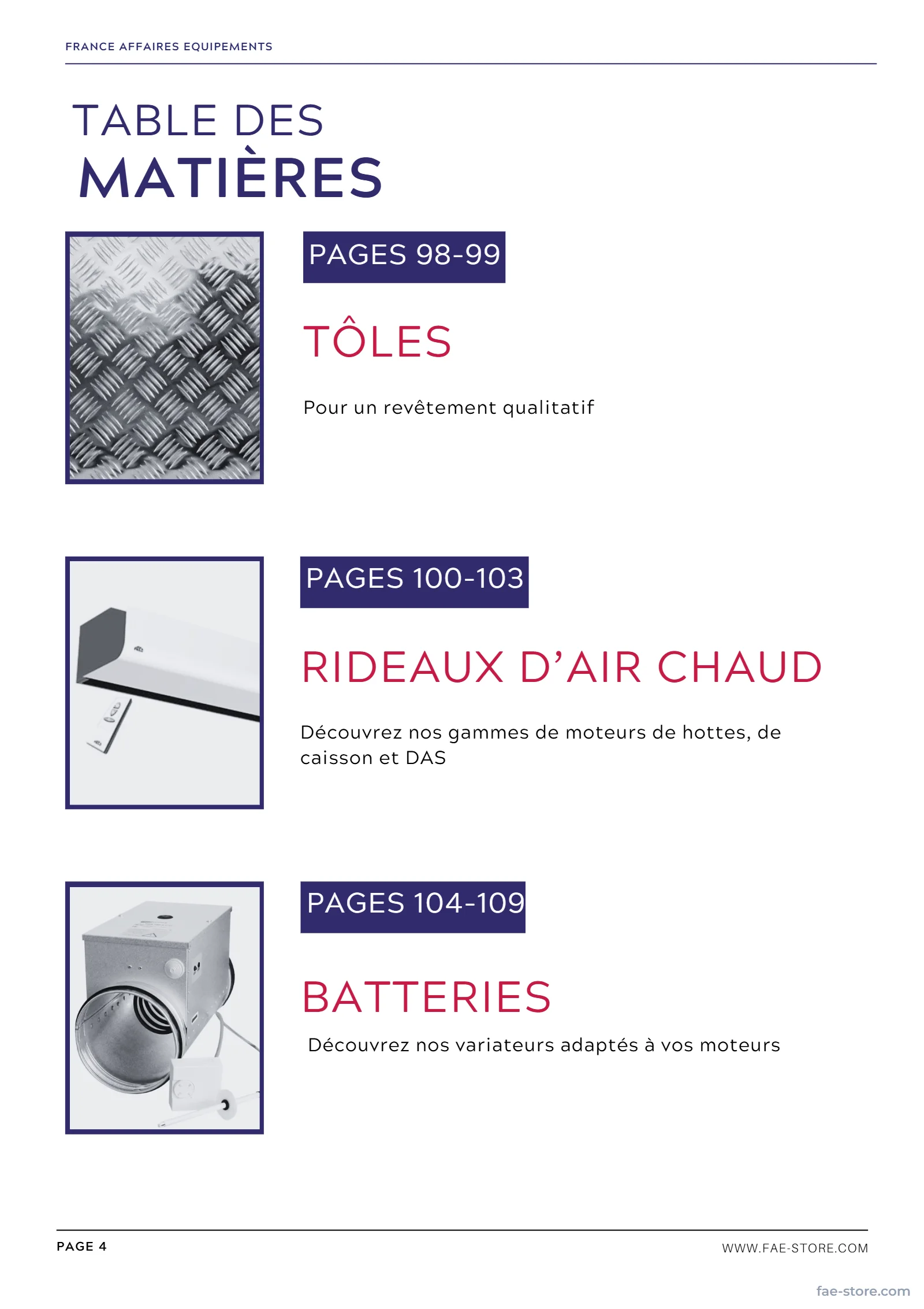 Catalogue FAE – page 5
